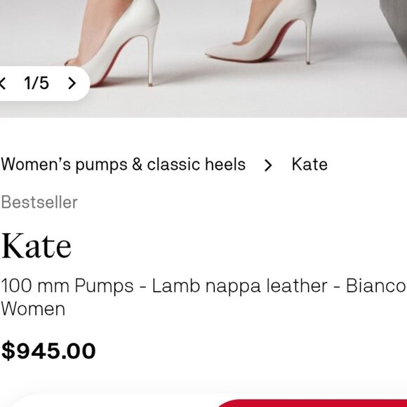 Christian Louboutin Kate 100mm White Patent Leather Pumps Eur. 10.5 - Picture 15 of 16